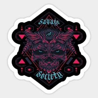 Skull Savage Society 1 Sticker
